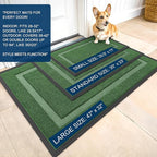 OLANLY Front Door Mat Outside 71x47, All-Season Heavy-Duty Rubber Doormat | - Image 2