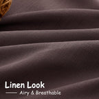 Coffee Brown Linen Curtains 80 Inch Length - Image 4