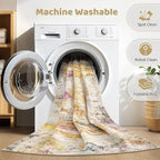 LOONGRUG Runner Rug 3x8 Washable Non-Slip Kitchen Neutral Modern Rug | Abstract - Image 2