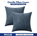 MIULEE Decorative Couch Throw Pillow Covers 20x20 Inch Navy Blue 2 Pack | - Image 7