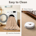 2x3 Beige Solid Area Rug Washable Non-Slip Soft - Image 7