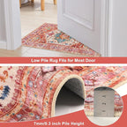 Yamaziot Washable Runner Rug, 2x10 Non-Slip Boho Hallway Kitchen Rug | Stain - Image 6