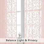 Furman Sheer Curtains 45 Inch Length 2 Panels Set - Image 5