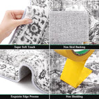HEBE Area Rug for Entryway 3'x5', Washable Non Slip Boho Bedroom Rug | Soft - Image 3