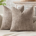MIULEE Decorative Couch Throw Pillow Covers 20x20 Inch Light Khaki 2 Pack | by MIULEE