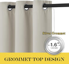 NICETOWN Sliding Door Curtains Extra Wide and Long, Thermal Insulated Large - Image 3