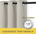 NICETOWN Blackout Kitchen Curtains 45 inch Length - Image 2
