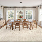 10x12 Area Rugs Living Room: Bedroom Washable Carpet Beige/Brown | Large - Image 3