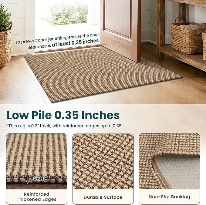 KOZYFLY Boho 2x4 Entry Runner Rug, Small Washable Runners - Image 5