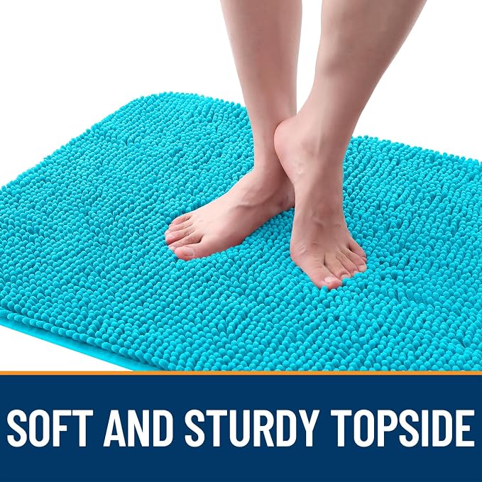 OLANLY Dog Door Mat for Muddy Paws 59x35, Super Absorbent Chenille Mud Mat | - Image 4