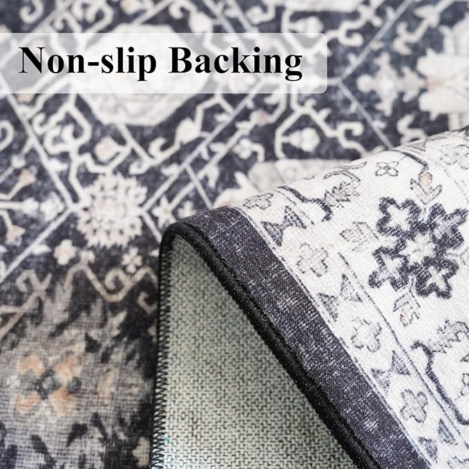 4x10 Washable Hallway Runner Rug: Oriental 10ft Extra Wide Ultra Soft Runners - Image 4
