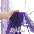 2 Panels Purple Sheer Valance - Image 4