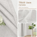 40 Inch Linen Blackout Curtains - Image 7