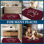 OLANLY Dog Door Mat for Muddy Paws 54x32, Paw Print Design Chenille Mud Mat | - Image 8