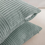 Fancy Homi 2 Packs Grey Blue Decorative Throw Pillow Covers 16x16 Inch - Image 4