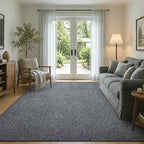 5x7 Black/White Area Rug Washable Non-Slip Soft - Image 4