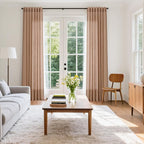 Peach Linen Curtains 84 inches Long - Image 7
