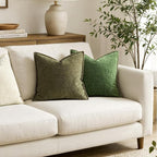 MIULEE Decorative Couch Throw Pillow Covers 20x20 Inch Olive Green 2 Pack | - Image 4