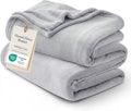 Bedsure GentleSoft Fleece Throw XL Blanket Light Grey by Unknown