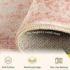RELEANY Washable Area Rug, Large 9'x12', Water Repellent, Pet Friendly - Image 3