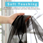 Black Sheer Curtains Dark Color Curtain Panels - Image 3