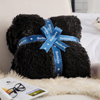 Bedsure GentleSoft Fluffy Black Blankets Queen Size - Image 7
