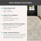 Vintage Washable Beige Blue 10x14 Rug - Image 8