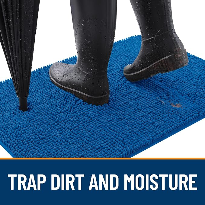OLANLY Dog Door Mat for Muddy Paws 32x20, Super Absorbent Chenille Mud Mat | - Image 2