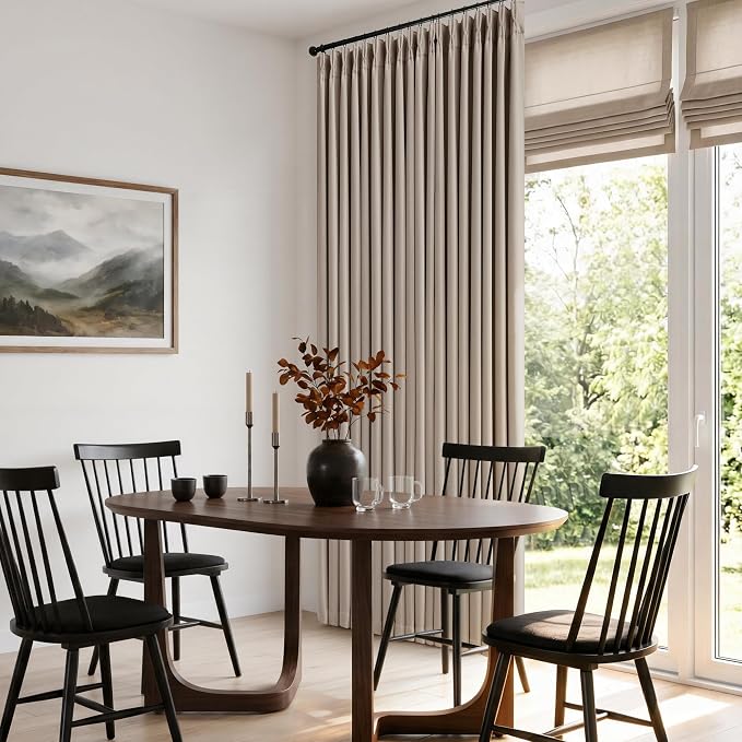 60 Inch Extra Wide 100% Blackout 102 Inch Curtains 1 Panel, Burlywood Birch | by Twodrapes
