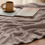Bedsure GentleSoft Fleece Blankets Twin Size Mocha Brown - Image 5