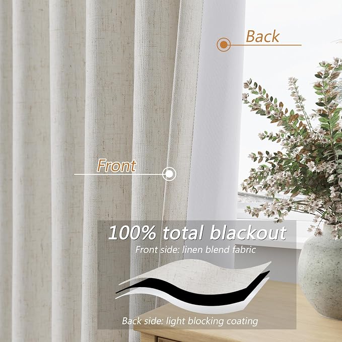 Boho 100% Blackout Curtains 108 Inch Long - Image 4