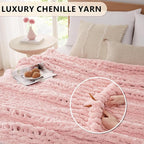 L'AGRATY Chunky Knit Throw Blanket - Image 5