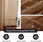 SpaceDresser Check Sheer Curtains 108 Inches Long - Image 5
