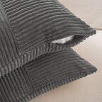 Fancy Homi 2 Packs Dark Gray Decorative Throw Pillow Covers 20x20 Inch - Image 4