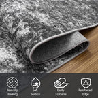 8x10 Area Rugs for Living Room Washable Bedroom Dining Room Black Grey | Modern - Image 3