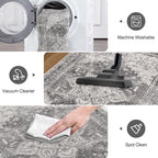 Yamaziot Washable Runner Rug, 2x10 Non-Slip Boho Hallway Kitchen Rug | Stain - Image 6