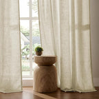 Joydeco Linen Curtains 72 Inch Length 2 Panel Sets, Light Filtering Curtains - Image 4
