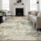 8x10 Area Rug Living Room: Modern Washable Soft Carpet Ash Brown | by FXRHLP