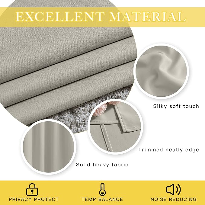 NICETOWN Room Darkening Short Curtain 54 inches Long - Image 3