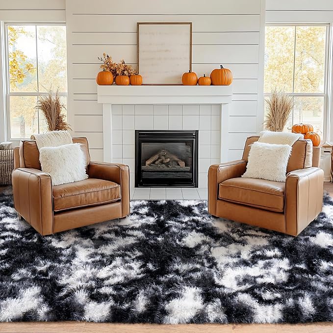 Large Area Rug for Living Room 10x14, Fluffy Shag Rug - Image 3