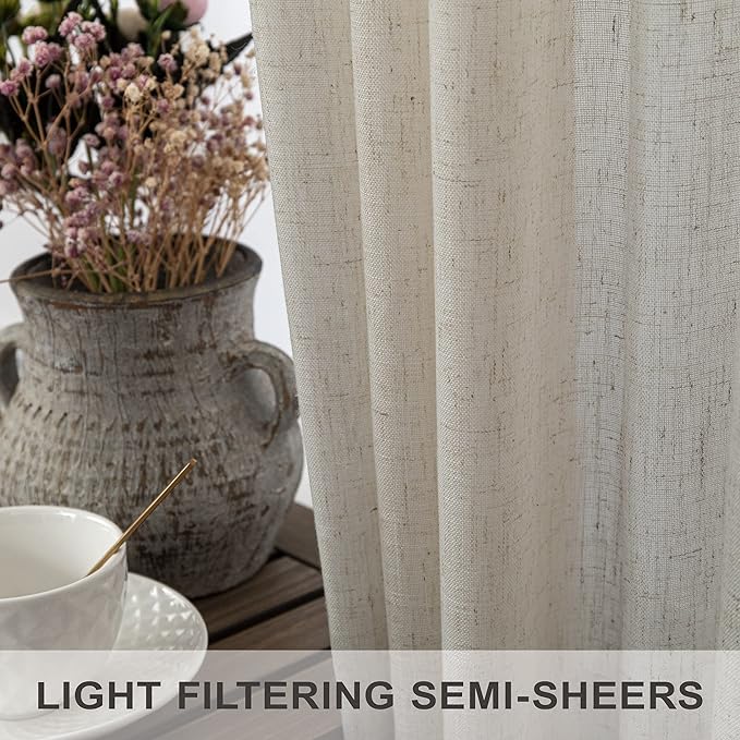 Pitalk Beige Curtains 86 Inches Long - Image 4