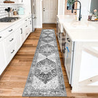 Yamaziot Washable Runner Rug, 2x10 Non-Slip Boho Hallway Kitchen Rug | Stain by Yamaziot