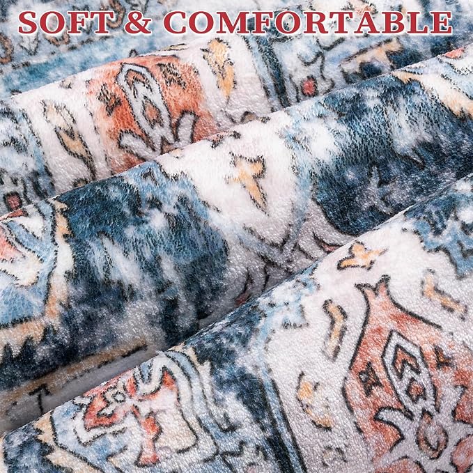SERISSA 9x12 Washable Non Slip Boho Area Rug - Image 5