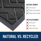 OLANLY Front Door Mat Outside 59x34, All-Season Absorbent Rubber Doormat | Black - Image 5