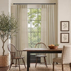 Burlywood Birch Flax Linen Curtains 84 Inch Length 2 Panels - Image 2