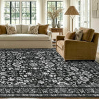 4x6 Ft Area Rugs for Living Room, Soft Non-Slip Machine Washable Rug, Vintage - Image 3
