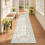 Yamaziot 2x8 Washable Hallway Runner Rug Non Slip Carpet, Colorful Beige | Soft by Yamaziot