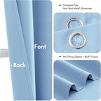 MIULEE Blackout Curtains for Bedroom 2 Panels 40 x 54 Inch Long Sky Blue | - Image 4