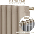 Linen Textured Blackout Sliding Door Curtains 84 Inch Long Burlywood Birch | - Image 3