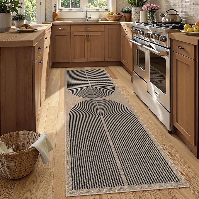 Lahome Modern Rainbow 2x8 Runner Rug, Washable Hallway Kitchen Runner Rugs - Image 7